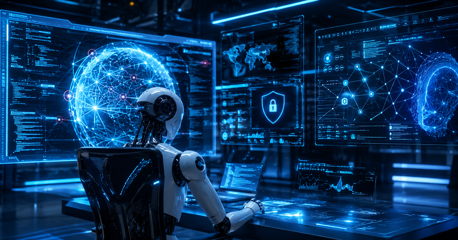 AI cybersecurity illustration representing the OpenAI and Hugging Face security incident in 2026.
