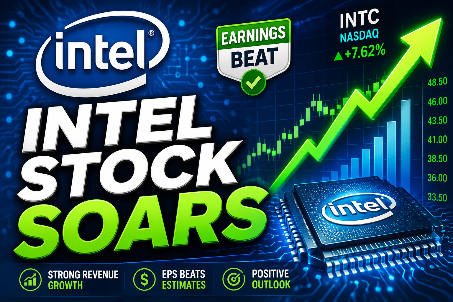Intel stock soars after strong earnings as INTC shares rally on positive quarterly results