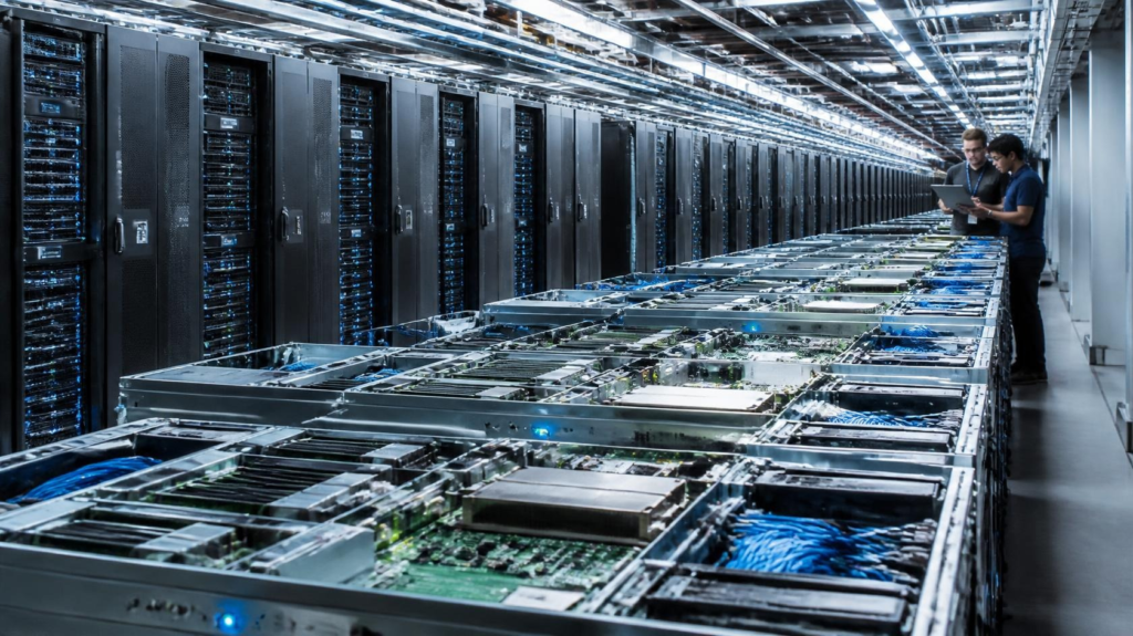 AI data center servers showing the growing demand for computer memory