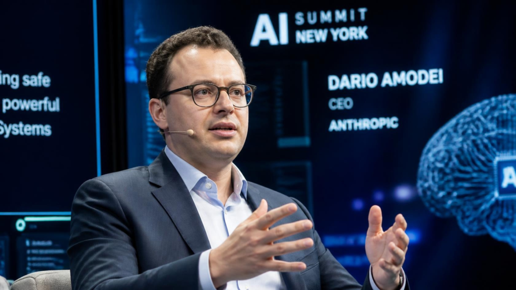Dario Amodei, co-founder and CEO of Anthropic, speaking about artificial intelligence research and AI safety.