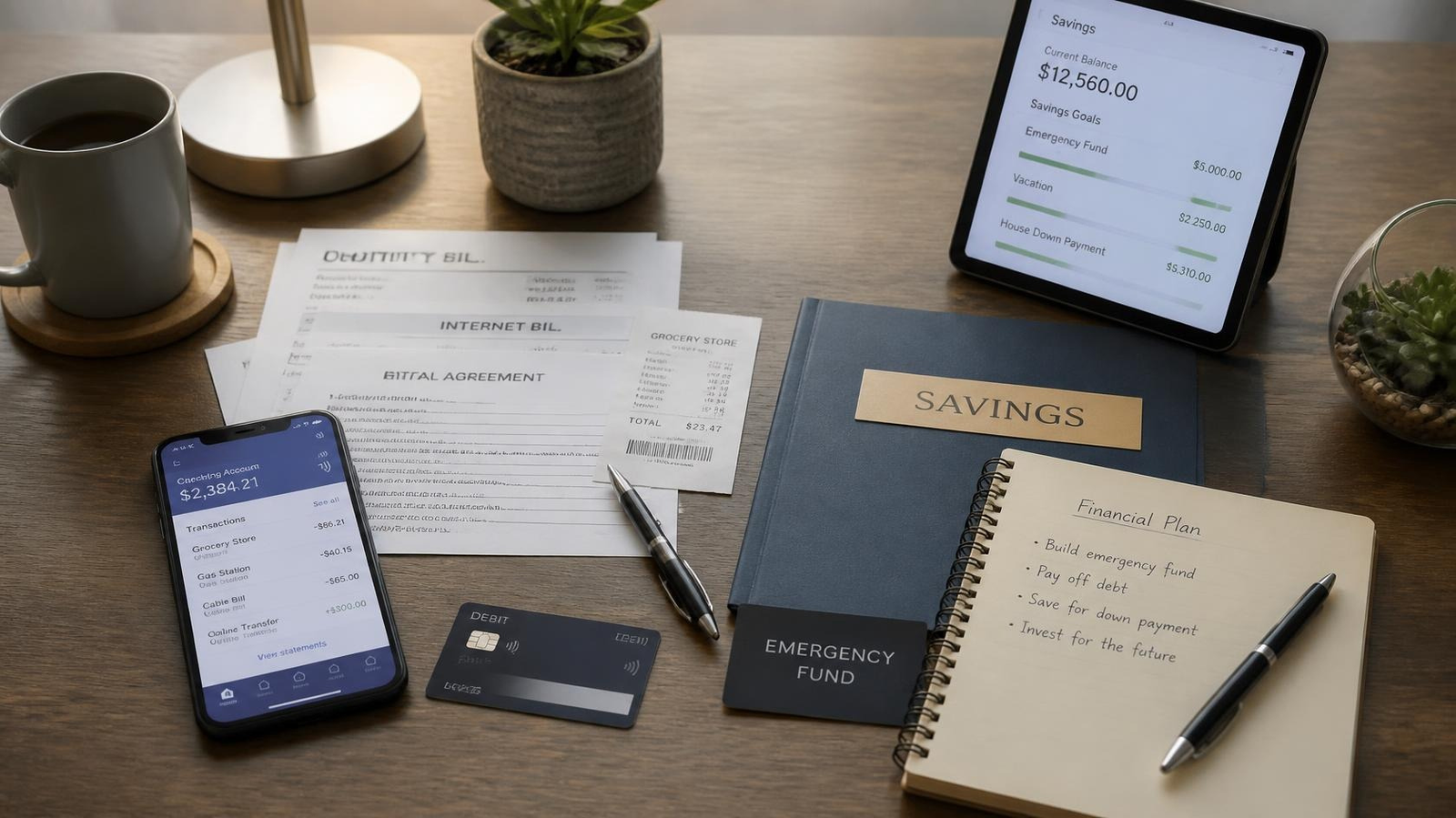Savings vs. checking account comparison for everyday spending and saving