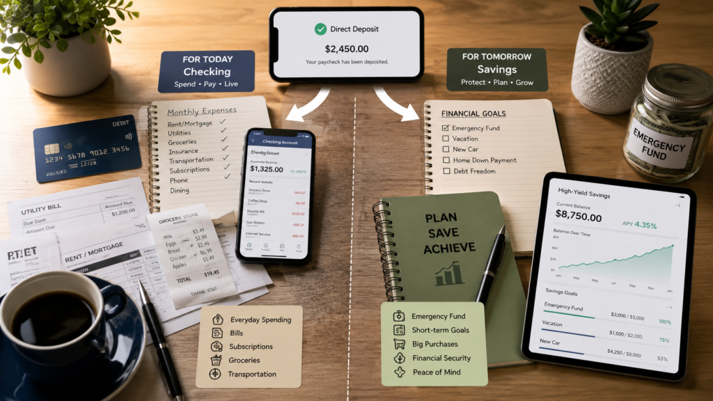 Where to keep money in checking, savings, and high-yield savings accounts