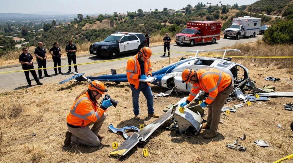 Aviation investigators examining the NBC4 helicopter crash